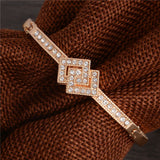 Popular Hot sell Women/Lady's 18k Rose Gold Plated Clear Austrian Crystal Bracelets & Bangles Jewelry Gifts