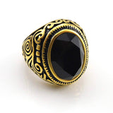 Popular Men's Jewelry New Large And Thick Stainless Steel Rings Austrian Crystal Fashion Jewelry