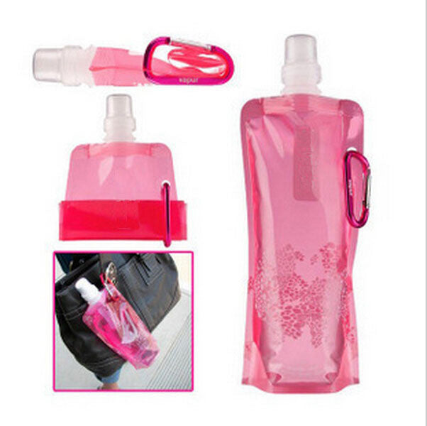 Portable folding sports water bottle/foldable water bottle 480ml(16oz)(5 colors) 5pcs/lot