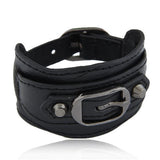 Pulseira Masculina Fashion PU Leather Bracelets & Bangles Belt Buckle Wrap Bracelet for Women Men Jewelry Wristband Pulseras