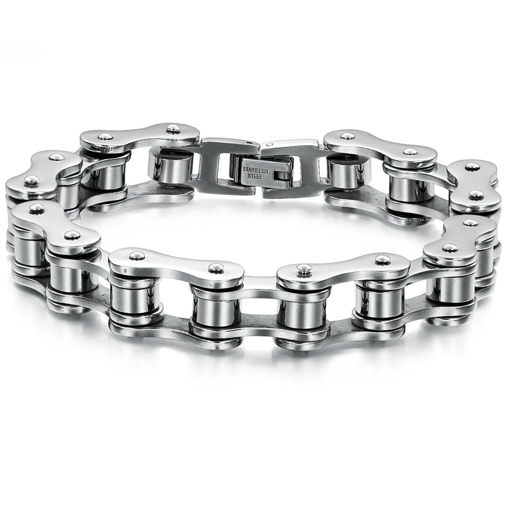 Fashion Jewelry Punk 316L Stainless Steel Bracelet Men Biker Bicycle Motorcycle Chain Men's Bracelets Mens Bracelets & Bangles