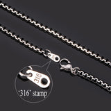 Punk 316L Stainless Steel Bracelet Men Jewelry High Quality Never Fade Hot Sale 21 cm 3mm Box Link Chain Bracelets 