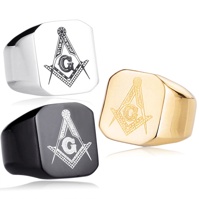 Punk 316L Stainless Steel Masonic Ring for Men master masonic signet ring free mason ring jewelry