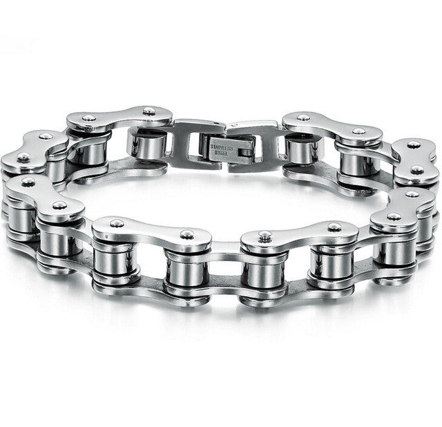 Punk Stainless Steel Bracelet Men Biker Bicycle Motorcycle Chain Men's Bracelets Mens Bracelets & Bangles Fashion Jewelry