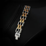 Punk Style 220m Stainless Steel Bracelets & Bangles Gold Plated Male Fashion Jewelry Men Bracelets