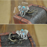 New Bohemia Vintage Tibetan Silver Plated Boho Rings Unique Design Elephant Ring