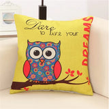 Lovely Owls Cushion Without Inner Polyester Home Decor Sofa Car Seat Decorative Throw Pillow Hot Sale Housse