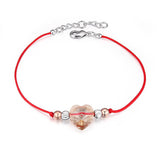 Real Austrian Crystal jewelry thin red thread string rope Charm Bracelets for women Fashion New sale Top Hot summer style