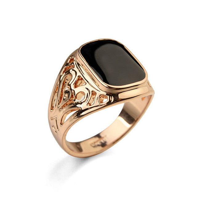 Real Italina 18KRGP Yellow Gold White Gold Plated Luxury Brand Vintage Rings for men wedding