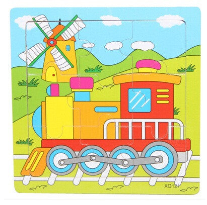 HOT 15*15*0.5cm Wooden Kids Jigsaw toys for Children Education and Learning Puzzles toys & Style random