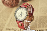 Eiffel Tower Surface Fashion Vintage Women Quartz Leather Strap 6 Colors Wristwatch High Quality Dress Watches