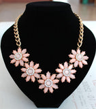 Resin Chrysanthemum Statement Necklace Women Chain Necklaces & Pendants Summer Style Punk Jewelry For Gift Party