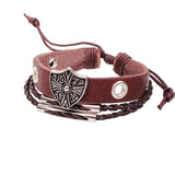 Retro rope leather men bracelets leather hand woven bracelet braided bracelet male female bracelets & bangles fashion Jewelry