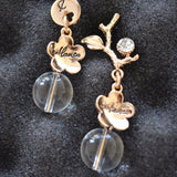 Trendy Flower Statement Push-back Stud Earrings for Women & Girls Crystal Pendant Jewelry & Accessories