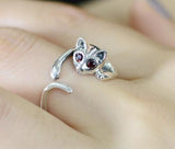Ring Cat Charming cute silver plated opening fashion rings for women new fine jewelry Anillos wedding jewelry