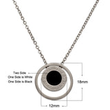 Roman Numeral Pendant Necklace Natural Shell With Agate Stone two-sided Pendant Chains Necklace For Women Fine Jewelry