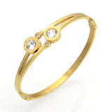 Roman Numerals Titanium Steel Bracelet For Women Gift Fine Jewelry Inlay CZ Diamond Bracelets & Bangles pulseiras Top Quality
