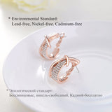Rose Gold/Gun Plated Cross Rhinestone Crystal Hoop Earrings Women Gift New for Newest Woman Earrings Fashion