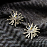 Royal Style Ladies Simulated Pearl Jewelry New Design Retro Flower Women Nightclub Earrings 