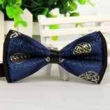 Luxury Black men bow tie Gold Jacquard bowties 12cm*6cm gravatas borboleta lote