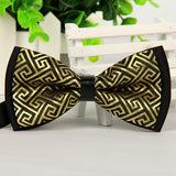 Luxury Black men bow tie Gold Jacquard bowties 12cm*6cm gravatas borboleta lote