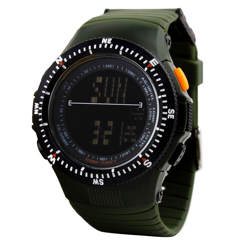 SKMEI 50M Waterproof Resin Strap Digital Watch Outdoor Army Military Watches Dual Time Chronograph Sport Watch digital-watch