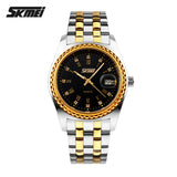 SKMEI Men Quartz Watch Mens Brand Stainless Steel Strap Analog Date Men's Casual Watches Male Wristwatches