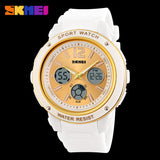 SKMEI Men Quartz Watch Women Sports Watches 3 Time Zone Digital Relogio Masculino Jelly Fashion Casual Wristwatches