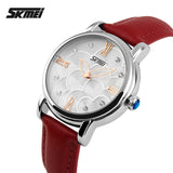 SKMEI Quartz Watch Women Watches Relogio Feminino Relojes Mujer Women's Leather Dress Fashion Brand Waterproof Wristwatches