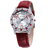 SKONE relogios femininos Fashion Rhinestone Women Wristwatch Leather strap Analog Display Quartz Watch Women Casual Watch