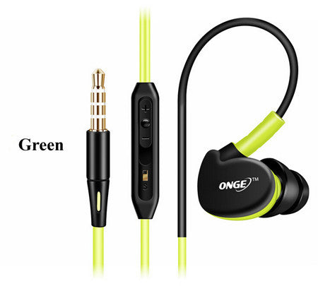 SPORTS Earphones Headphones High Quality Stereo Bass Headset With MIC 3.5mm Jack Universal Use For Iphone Samsung Android Phones