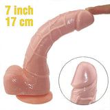 Realistic Big Dildo 7 Inches/17cm Waterproof Realistic Penis With Textured Shaft Suction cup Sex Toy product for women