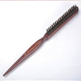 Salon Natural Bristle Fluffy Hair Brush Comb Barber Tool Wood Handle
