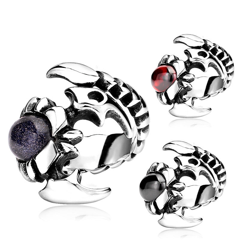 Scorpion Ring Fashion Jewelry Stainless Steel CZ Cool Exaggerated Personality Ring