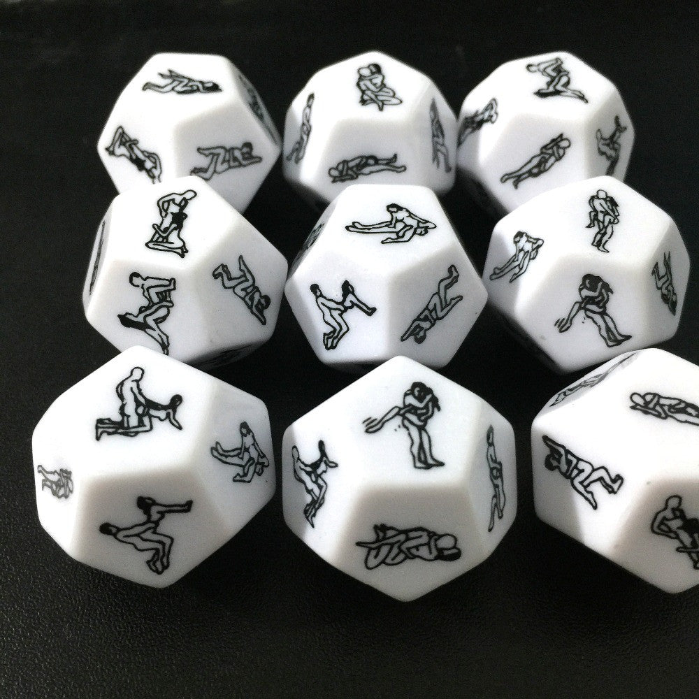 Sexy game gambling adult love romance 12 sided sex dice 2 pieces