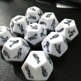 Sexy game gambling adult love romance 12 sided sex dice 2 pieces