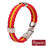 World Cup Theme Bacelets-Bangles Fashion Jewelry Sporty PU Leather Bracelet For Men and Women