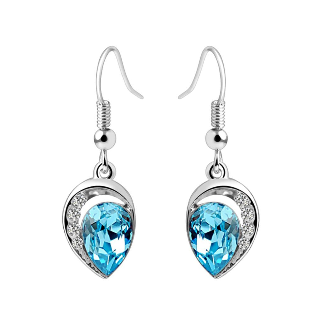 Silver Plated Earrings Fashion Fine Jewelry Water Drop Earrings for Women Fashion Pendientes Brinco