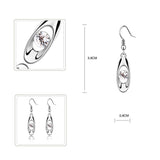 Silver Plated Earrings Water Drop Fine Jewelry Fashion Earrings for Women Crystal Luxury Earrings