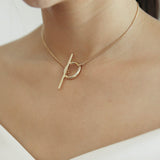 Simple Gold Plated Geometric Round Choker Necklace Women Bijoux New Trendy Jewelry Fine Gift