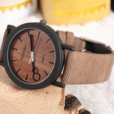 Simulation Wooden Watch Quartz Men Watches Casual Wooden Color Leather Strap Watch Wood Male Wristwatch Relogio Masculino