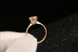 Six Claw 1 Carat Cubic Zirconia Wedding/Engagement rings Wholesale Silver/Rose Gold Plated CZ Stone Jewelry For Women 