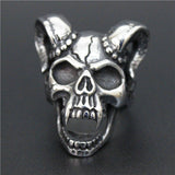 Evil Damn Skull Vampire Goat Ring 316L Stainless Steel Man Boy Band Party Bull Skull Ring