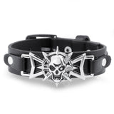 Skeleton Skull Star Eye Punk Gothic Rock Leather Belt Buckle Bracelets For Women Men Bracelets & Bangles 