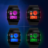 Skmei Fashion Casual Watches Relogio Seven colourful Military Sports Style Led Digital Watch Men Women Multifunction Wristwatch