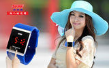 Skmei Trendy Colorful LED Touch Digital Watch Men Watch Women Watch Casual Sport Rectangle Shape Dial Rubber Band Watch
