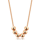 Small Bead Ball 18K Rose Gold Plated Pendant Necklace Jewelry CZ Crystal Wholesale Wedding Gift For Women Top Quality 