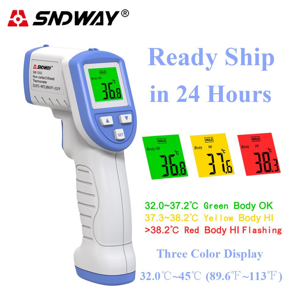 Sndway Digital Infrared Thermometer Temperature meter Non-contact Baby Forehead Thermometer Temperature Gun Adult Termometro