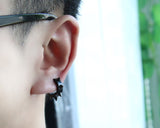 Spike Stud Earrings For Women Men Stainless Steel Stud Earrings Black And Silver Color Fashion Nail Design Earrings