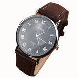 Splendid Luxury Brand Fashion Faux Leather Blue Ray Glass Men Watch 2015 Quartz Analog Business Wrist Watches